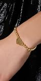 Accessories & Beyond Pebble Heart Charm Bracelet