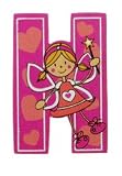 Self Adhesive Wooden Fairy Letter H by The Toy Workshop