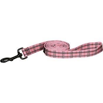 Bison Pet Nylon Dog Leash in Pink & Black