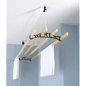 KITCHEN MAID CEILING MOUNTED CLOTHES AIRER - 1.2 Metre, Lacquer