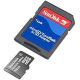 Micro SDHC Memory Card w/SD Adapter 16GB (SanDisk)
