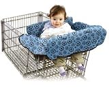 Babe Ease Wee BE Organic Clean Shopper Shopping Cart Cover with Peace Signs, Blue
