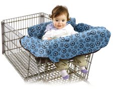 Buy Low Price Cozy Babe Ease Wee BE Organic Clean Shopper Shopping Cart Cover with Peace Signs, Blue B004IAIX02