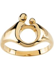 14k Yellow Gold Mother And Child Ring - Size 6 - JewelryWeb