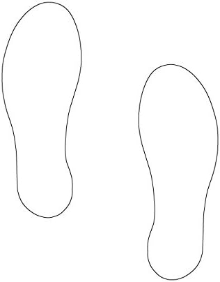 Superior Mark AMZ-CFT1-W Carpet Footprints, 3.5" Width x 10" Length, White, One Pair (Pack of 2)