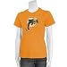 Reebok Miami Dolphins Ladies Orange Distressed Logo T-shirt