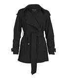All Saints Sherlock Trench Washed Black Coat Outerwear Blazer Jacket UK 12 EURO 40 US 8 RRP £180