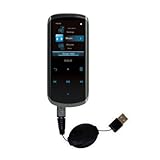 IMAGE OF Retractable USB Cable for the RCA M4508 Lyra Digital Media Player with Power Hot Sync and Charge capabilities - uses Gomadic TipExchange Technology