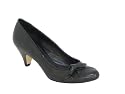 Buffalo London 107-6448 soft kid leather black 01, Damen Pumps, schwarz, (black 1)