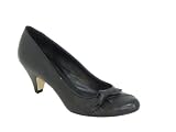 Buffalo London 107-6448 soft kid leather black 01, Damen Pumps, schwarz, (black 1)