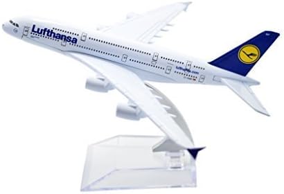 TANG DYNASTY(TM) 1:400 16cm Air Bus A380 Lufthansa Airlines Metal Airplane Model Plane Toy Plane Model by Tang Dynasty International