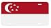 Singapore Singaporean Flag Vanity Auto License Plate