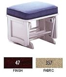 Glider Ottoman - Cherry Finish/Chamber Antique Fabric