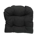 Wicker Patio Furniture Chair Cushion - Waverly Solid Black by Southern Home Accents