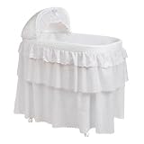 Eyelet Three-Tier Long Jumbo Bassinet Skirt Set