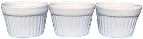 Om Joy Collection Porcelain Ramekin Dish Set 4 oz Capacity Each (3)