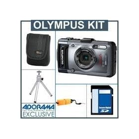 Olympus Tough TG-1 iHS Digital Camera - Bundle - with 8GB SD Memory Card , Camera Case, Table Top Tripod, Olympus Floating Foam Strap