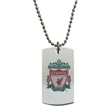 Liverpool FC. Stainless Steel Colour Crest Dog Tag and Chain
