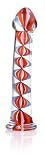 Don Wand Real Tip Rocket Glass Pleasure Wand, Old Glory Helix