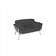 American Furniture Alliance Mali Flex Futon Frame and Cushions, Black