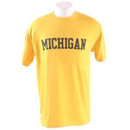 Michigan Wolverines T-shirt - Michigan Straight - By Champion - Champion Yellow