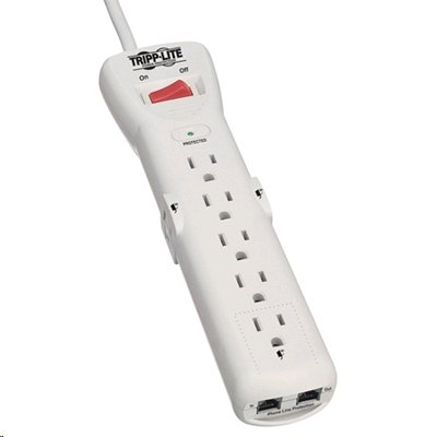 Protect It! Surge Suppressor, 7 Outlets, w/ Tel/DSL Protection, 1270 Joules