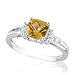 Citrine and Diamond Ring