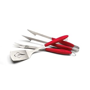Kingsford 3-Piece Memphis BBQ Tools Set, Spatula, Tongs and Fork by