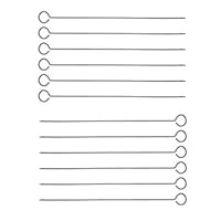 NEW, 10-Inch Long Stainless Steel Skewers, Barbecue Skewers, BBQ Skewers, Shish Kebab Kabob Skewers, Ring-Tip Handle, 1-Dozen