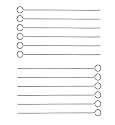 NEW, 10-Inch Long Stainless Steel Skewers, Barbecue Skewers, BBQ Skewers, Shish Kebab Kabob Skewers, Ring-Tip Handle, 1-Dozen