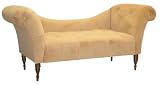 Roslyn Double Arm Tufted Chaise Lounge By Skyline Furniture In Honey Velvet