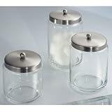 Large Apothecary Jar (Stainless Steel) (6 1/4"H x 3 1/2"Diameter)