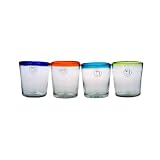Amici Baja Set of 4 Double Old Fashioned In Assorted Colors, 13-Ounce by 