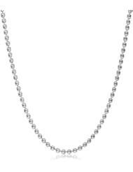 Italian Sterling Silver Rhodium Plated Diamond Cut Tennis-Like Necklace, 17" + 1" Extender