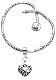 Bracelet for Pandora Beads and charms by GlitZ JewelZ © - Silver plated - available in many sizes 18 to 22 cms