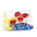 Fusion Art Glass 7-Inch Square Plate with Fruit Medley Design