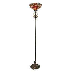 Dale Tiffany TR90239 Dragonfly Agate Lamp, Antique Golden Sand and Art Glass Shade
