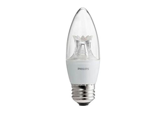 Philips 458661 60 Watt Equivalent Dimmable B12 Decorative Candle LED Light Bulb With Warm Glow Effect, 10-Pack