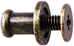 Button Spike And Studs Metal Screw Back Spots For Leathercraft Rivets Bullet Leather Clothing Punk DIY Leather Craft (30Pcs, Bronze)