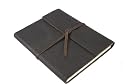 Genuine Leather Writer's Notebook - Hand made in the USA, Dark Brown