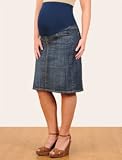 Motherhood Maternity: Secret Fit Belly(tm) Knee Length Stretch Fabric Stretch Fabric Maternity Skirt
