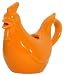 Stoneware Pottery Melon Chicken Creamer 4.5" x 3", 6oz Set of 2