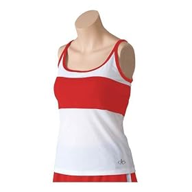 Buy Balle de Match Ladies Sunset Tank - White Red by Balle de Match