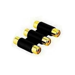 Adapter Cinch/Chinch 3 x Cinch Buchse auf 3 x Cinch Buchse Vergoldet