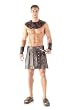 Mens Warrior Greek Roman Gladiator Hero Hercules Barbarian Warrior Outfit Includes Neck Piece, Cuffs, Skirt Vinyl Costume Leg Avenue by Fenvy One Size, Brown