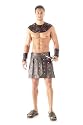 Mens Warrior Greek Roman Gladiator Hero Hercules Barbarian Warrior Outfit Includes Neck Piece, Cuffs, Skirt Vinyl Costume Leg Avenue