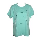 TshirtinTurquoiseBluewithDragonfliesandMoreMedium