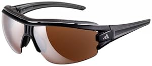 adidas evil eye halfrim pro L a167-6054 Rectangle Sunglasses,Matte Black & Gray Frame/LST Active Silver/LST Bright Lens,One Size