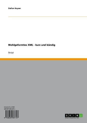 Wohlgeformtes XML - kurz und bündig (German Edition)