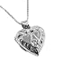Childs or Kids Victorian Style Small Sterling Silver Heart Locket Pendant and 16